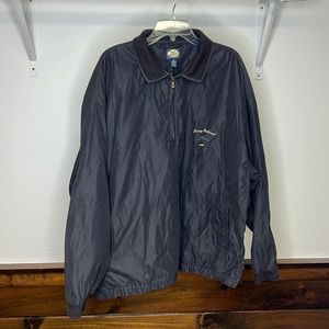 Tommy Bahama Golf Black 1/4 Zip Collared Fleece Lined Jacket- XL